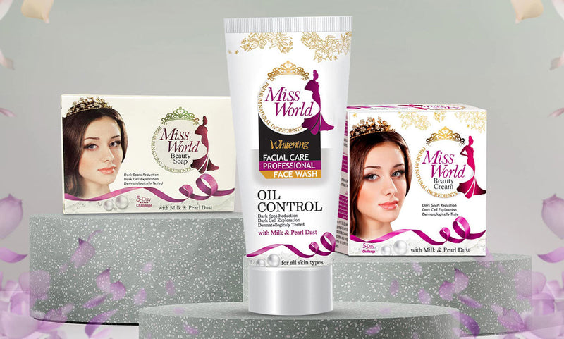 Miss World Whitening Beauty Cream, Facewash, and Beauty Soap